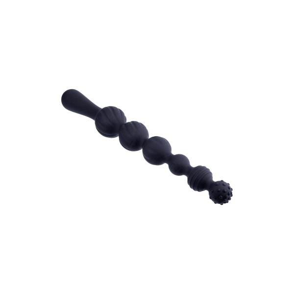 Черная анальная цепочка Beads Hunter - 22,9 см.