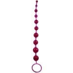 Ярко-розовая анальная цепочка Beads of Pleasure - 30 см.