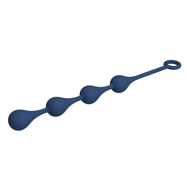 Синяя анальная ёлочка с кольцом Waterdrop Anal Balls 30 mm M - 33,5 см. Синяя анальная ёлочка с кольцом Waterdrop Anal Balls 30 mm M - 33,5 см.