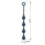 Синяя анальная ёлочка с кольцом Waterdrop Anal Balls 30 mm M - 33,5 см. Синяя анальная ёлочка с кольцом Waterdrop Anal Balls 30 mm M - 33,5 см.
