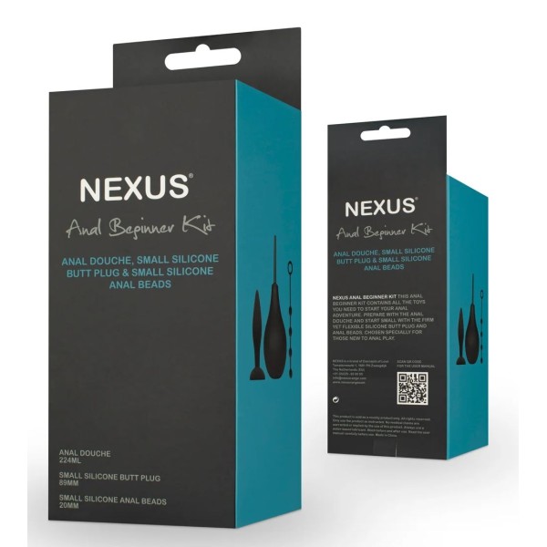 Анальный набор Nexus Anal Beginner Kit: пробка, душ и шарики