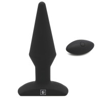 Черная анальная вибропробка с пультом ДУ Uranus - 12,8 см. Черная анальная вибропробка с пультом ДУ Uranus - 12,8 см.