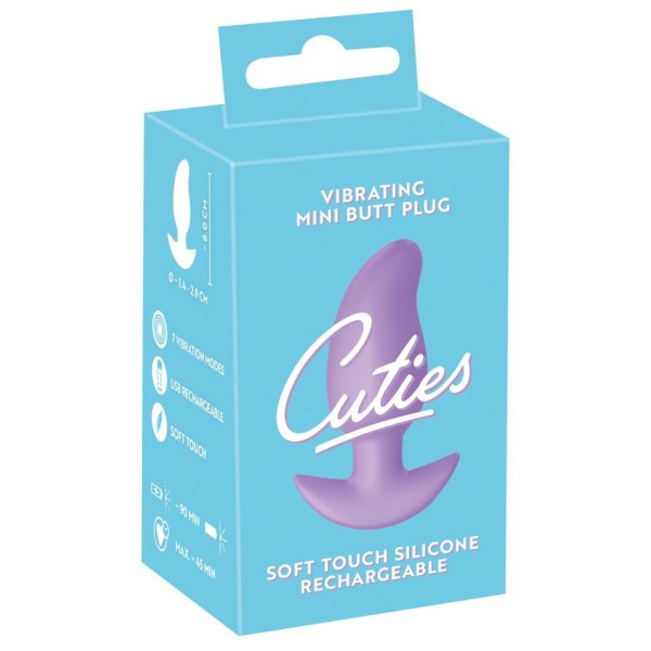 Сиреневая анальная пробка с вибрацией Cuties Vibrating Mini Butt Plug - 8 см. Сиреневая анальная пробка с вибрацией Cuties Vibrating Mini Butt Plug - 8 см.