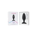 Черная анальная втулка LOVENSE Hush 2 (M) - 13,5 см.