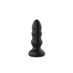 Черная анальная вибропробка с фрикционным механизмом и LED-подсветкой - 12,5 см. Черная анальная вибропробка с фрикционным механизмом и LED-подсветкой - 12,5 см.