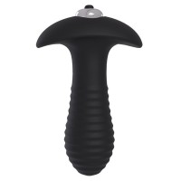 Черный анальный вибромассажер SPIRAL PLUG - 11 см. Черный анальный вибромассажер SPIRAL PLUG - 11 см.