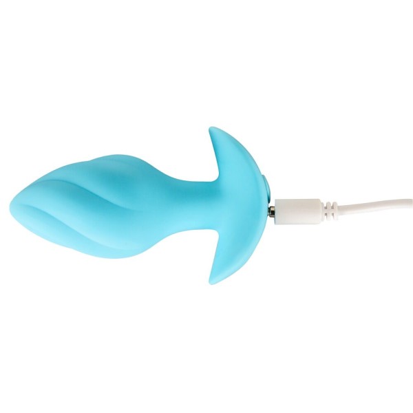 Голубая анальная пробка с вибрацией Cuties Vibrating Mini Butt Plug - 8 см. Голубая анальная пробка с вибрацией Cuties Vibrating Mini Butt Plug - 8 см.