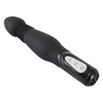 Чёрный анальный вибратор Thrusting Anal Vibe - 23,5 см.