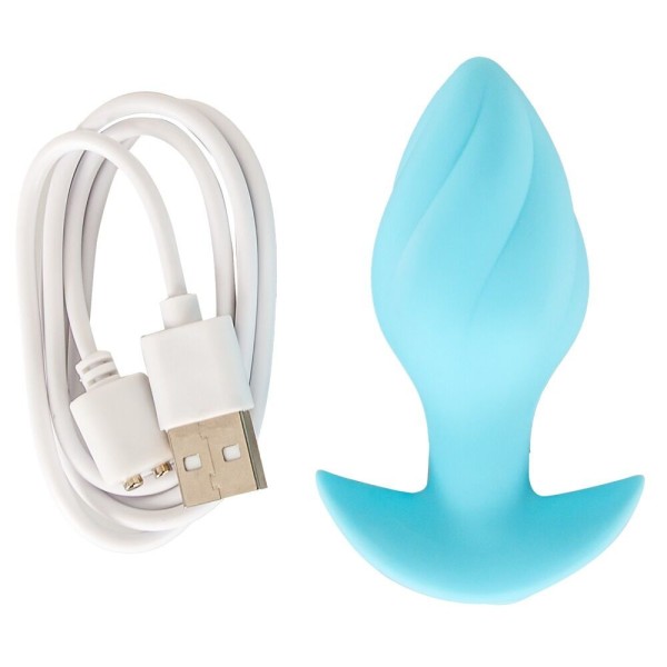 Голубая анальная пробка с вибрацией Cuties Vibrating Mini Butt Plug - 8 см. Голубая анальная пробка с вибрацией Cuties Vibrating Mini Butt Plug - 8 см.