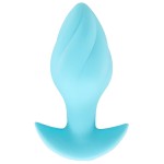Голубая анальная пробка с вибрацией Cuties Vibrating Mini Butt Plug - 8 см.