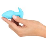 Голубая анальная пробка с вибрацией Cuties Vibrating Mini Butt Plug - 8 см. Голубая анальная пробка с вибрацией Cuties Vibrating Mini Butt Plug - 8 см.