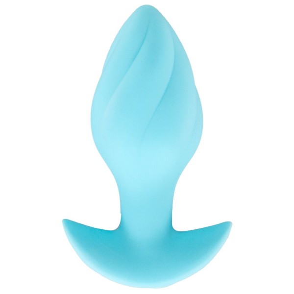 Голубая анальная пробка с вибрацией Cuties Vibrating Mini Butt Plug - 8 см.