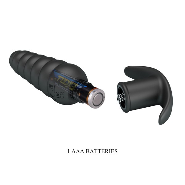 Черный анальный вибростимулятор Aeolis - 11 см.