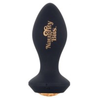 Черная анальная вибропробка с оранжевым кристаллом Naughty Bits Shake Your Ass - 10,75 см. Черная анальная вибропробка с оранжевым кристаллом Naughty Bits Shake Your Ass - 10,75 см.