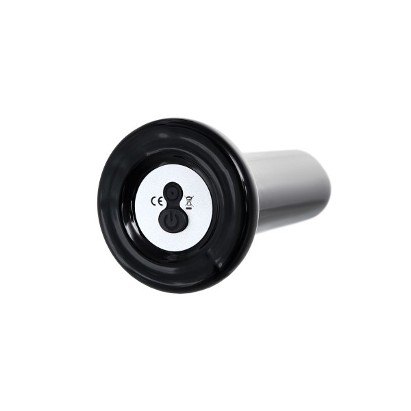 Черный стеклянный мини-вибратор - 10 см. Черный стеклянный мини-вибратор - 10 см.