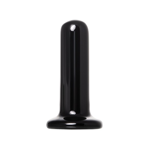 Черный стеклянный мини-вибратор - 10 см. Черный стеклянный мини-вибратор - 10 см.