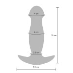 Синяя анальная вибропробка Buttocks The Wild Magn Pulse Vibrating Plug - 15 см.
