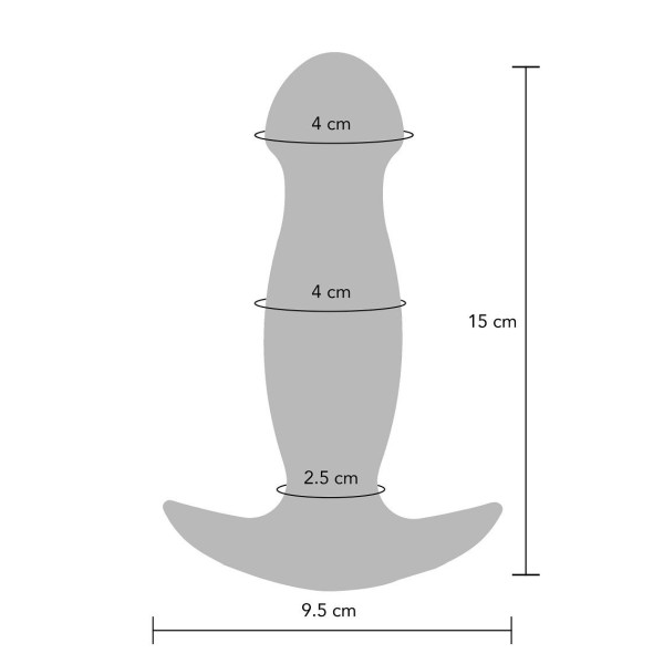 Синяя анальная вибропробка Buttocks The Wild Magn Pulse Vibrating Plug - 15 см.