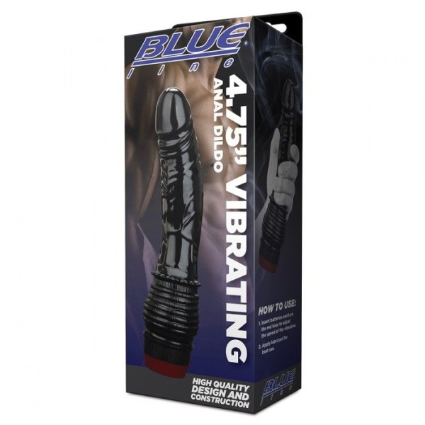 Черный анальный вибратор 4.75 Vibrating Anal Dildo