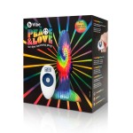 Разноцветная анальная пробка с эффектом римминга Peace Love Tie-Dye - 15,2 см.
