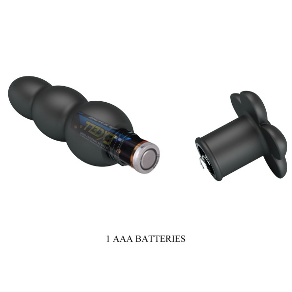 Черный анальный вибростимулятор Jadier - 11 см.