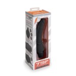 Черный анальный вибратор 7 Slim Anal Realistic Vibrator - 20 см.