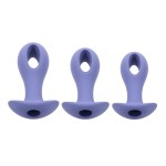 Набор из 3 анальных пробок с вибропулей Hole Punch Plug Set