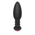 Черная анальная вибропробка Anal Vibrator с пультом ДУ - 13,5 см.