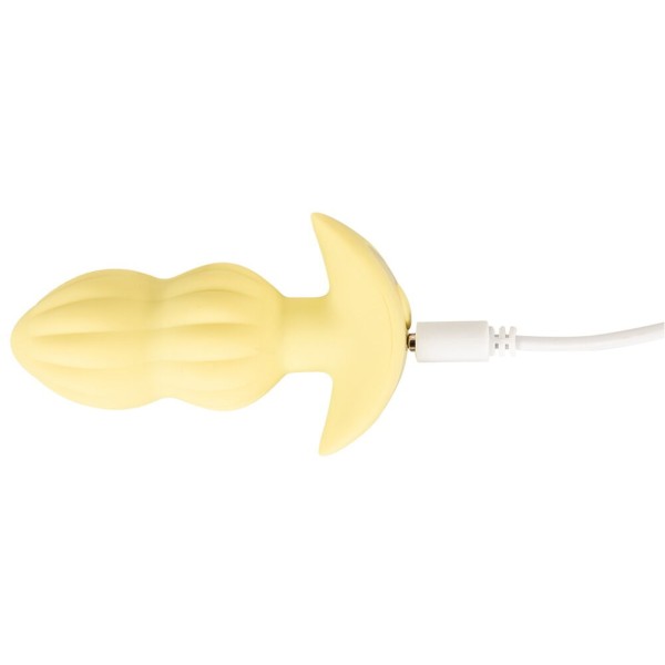 Желтая анальная пробка с вибрацией Cuties Vibrating Mini Butt Plug - 8 см. Желтая анальная пробка с вибрацией Cuties Vibrating Mini Butt Plug - 8 см.