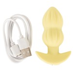 Желтая анальная пробка с вибрацией Cuties Vibrating Mini Butt Plug - 8 см. Желтая анальная пробка с вибрацией Cuties Vibrating Mini Butt Plug - 8 см.