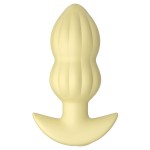 Желтая анальная пробка с вибрацией Cuties Vibrating Mini Butt Plug - 8 см.