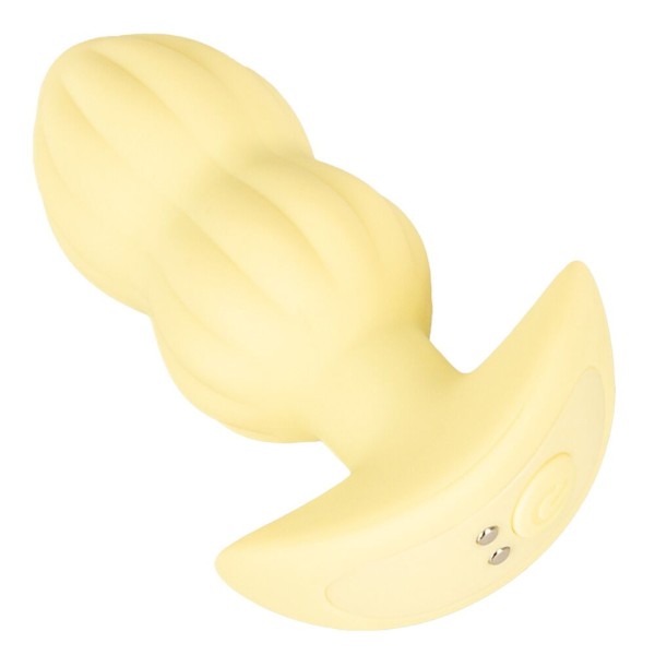 Желтая анальная пробка с вибрацией Cuties Vibrating Mini Butt Plug - 8 см. Желтая анальная пробка с вибрацией Cuties Vibrating Mini Butt Plug - 8 см.
