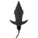 Черная анальная вибропробка RC Butt Plug - 9,6 см.