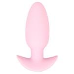 Розовая анальная пробка с вибрацией Cuties Vibrating Mini Butt Plug - 8 см.