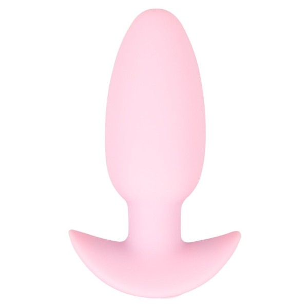 Розовая анальная пробка с вибрацией Cuties Vibrating Mini Butt Plug - 8 см.