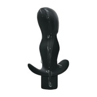 Черная анальная пробка с вибрацией Satisfaction - 11,5 см. Черная анальная пробка с вибрацией Satisfaction - 11,5 см.
