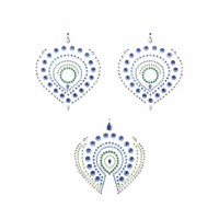 Сине-зеленые наклейки на грудь и зону бикини FLAMBOYANT Сине-зеленые наклейки на грудь и зону бикини FLAMBOYANT