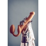Телесный безремневой страпон Silicone Bendable Strap-On M