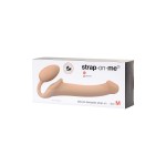 Телесный безремневой страпон Silicone Bendable Strap-On M