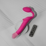Ярко-розовый безремневой страпон Strap-on-me Vibrating Bendable Strap-On size M Ярко-розовый безремневой страпон Strap-on-me Vibrating Bendable Strap-On size M