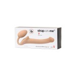 Телесный безремневой страпон Silicone Bendable Strap-On S