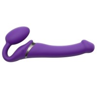 Фиолетовый безремневой вибрострапон Vibrating Bendable Strap-On - size L Фиолетовый безремневой вибрострапон Vibrating Bendable Strap-On - size L