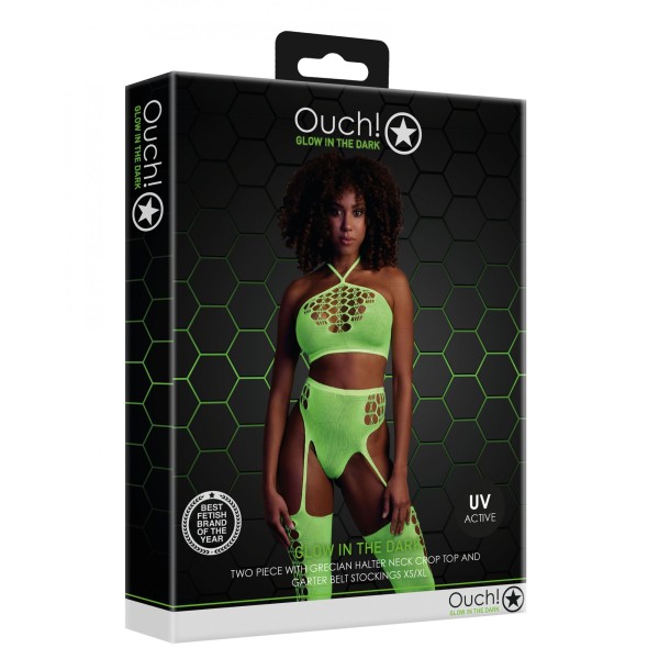 Роскошный комплект белья Two Piece with Crop Top and Stockings