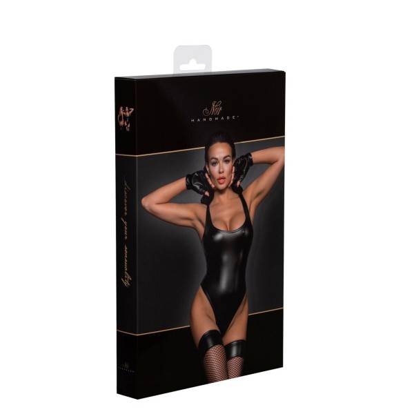 Эротическое боди с высокими вырезами Powerwetlook body with high cut bottom hem