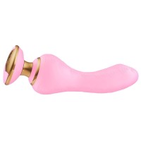 Розовый вибростимулятор SANYA - 18,5 см. Розовый вибростимулятор SANYA - 18,5 см.