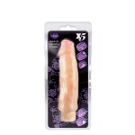 Виброфаллос с ярко выраженным рельефом X5 HARD ON VIBRATING 9INCH DILDO - 22,8 см.