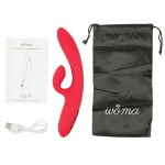 Красный тройной вибратор-кролик Ingrid с вакуумной стимуляцией и нагревом - 22,5 см. Красный тройной вибратор-кролик Ingrid с вакуумной стимуляцией и нагревом - 22,5 см.