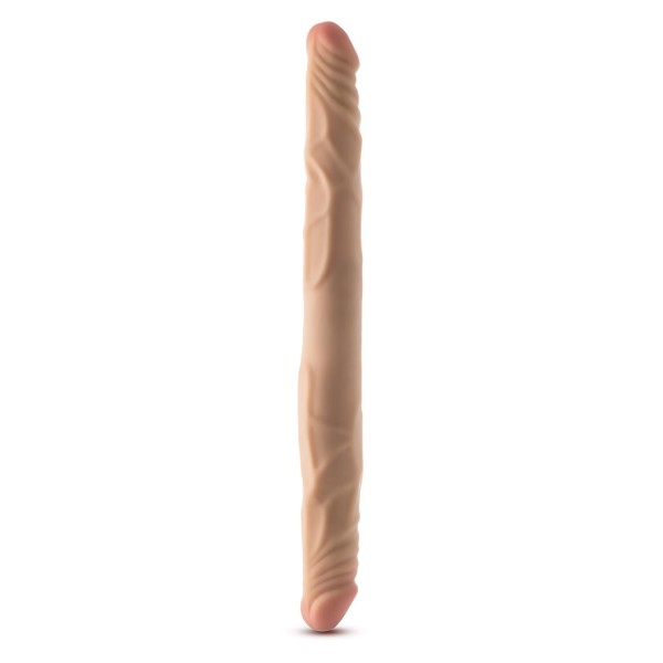 Телесный двусторонний фаллоимитатор 14 Inch Double Dong - 35,6 см.