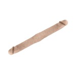 Телесный двусторонний фаллоимитатор Knock-Knock - 38,5 см.