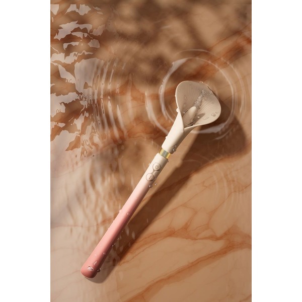 Розовый двусторонний вибромассажёр Calla